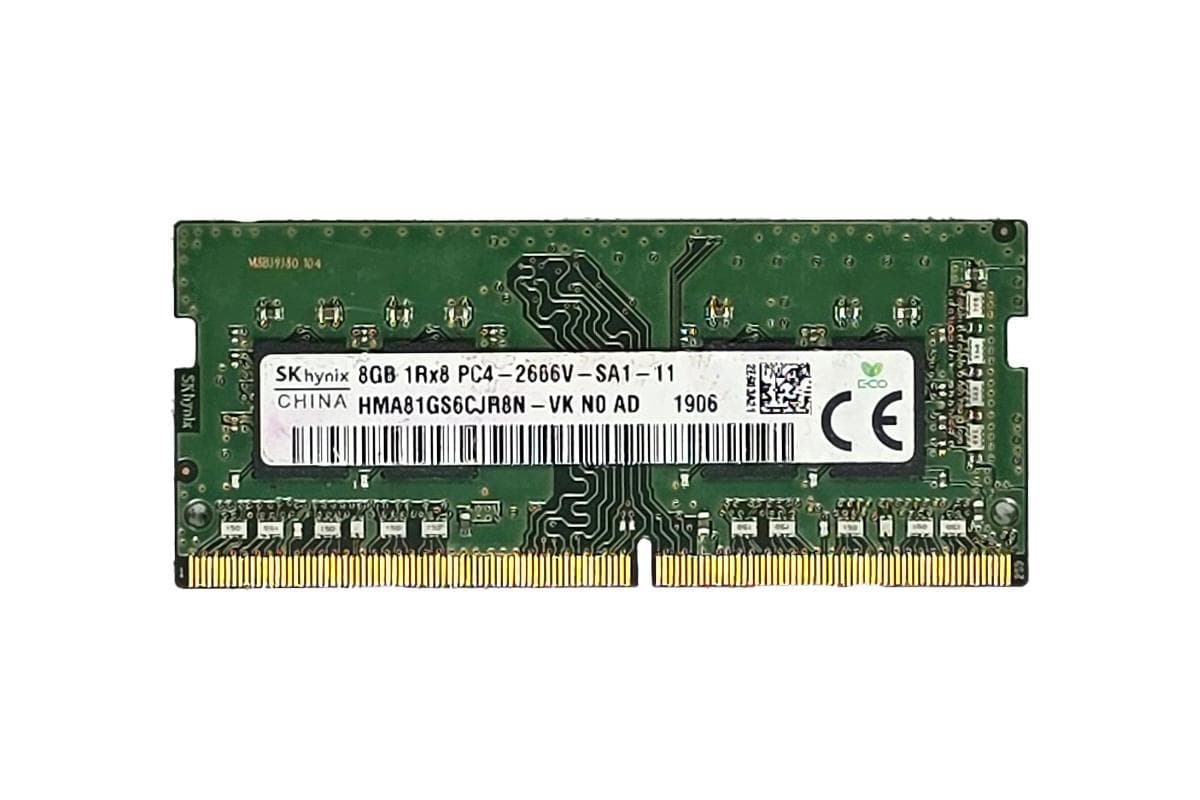 رم لپ تاپ 8 گیگابایت DDR4 باس 2133 برند SK hynix اورجینال رو دستگاهی