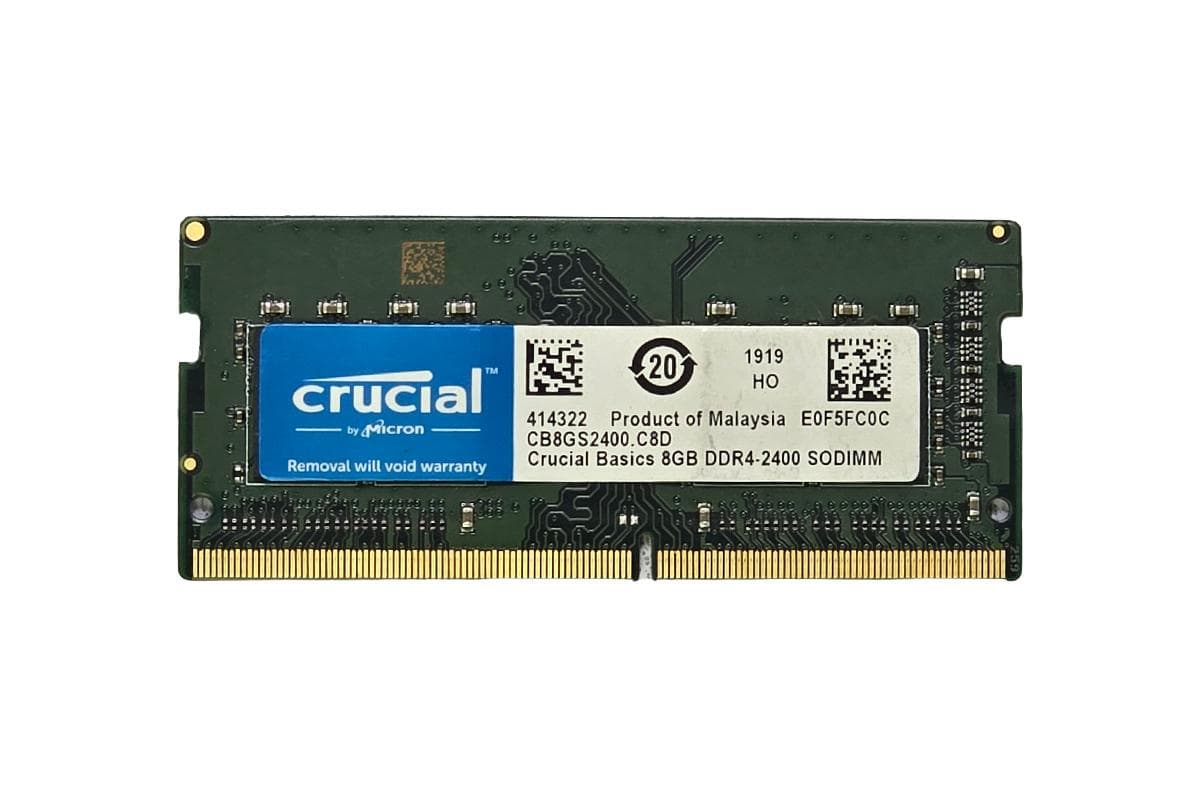 رم لپتاپ 8 گیگابایت DDR4 باس 2400 برند CRUCIAL اورجینال رو دستگاهی رم لپتاپ 8 گیگابایت DDR4 باس 2400 برند CRUCIAL اورجینال رو دستگاهی