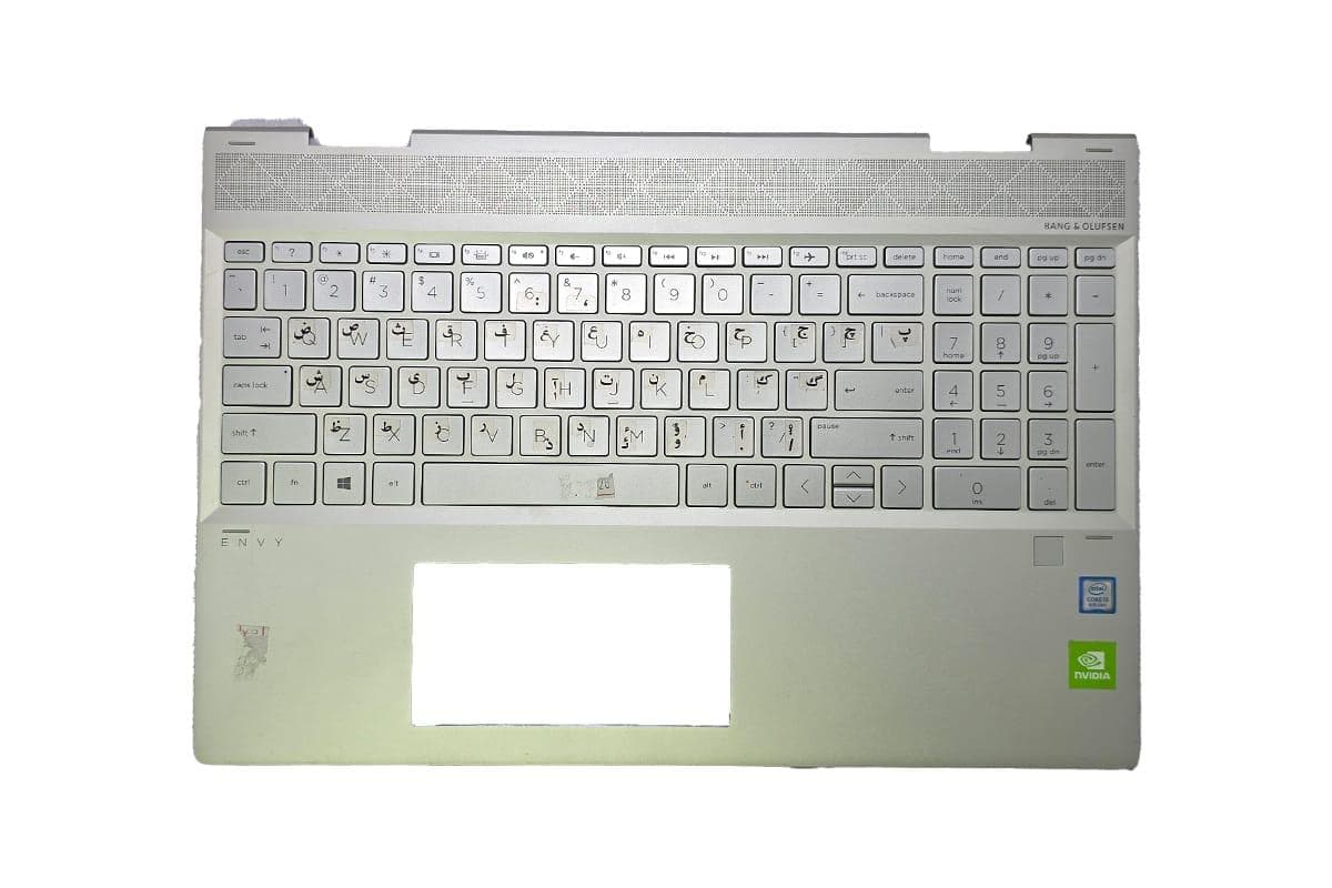 قاب C لپ تاپ HP Envy مدل 15-dr0b15tx همراه با کیبورد اورجینال رو دستگاهی