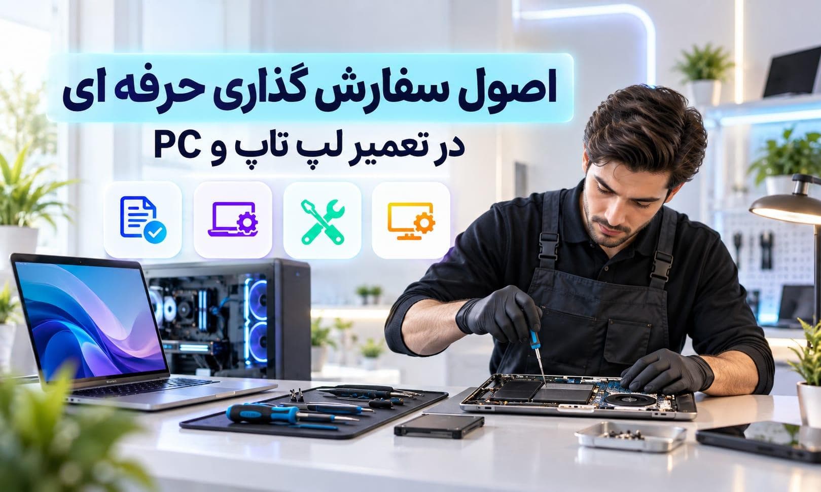 فرهنگ سفارشگذاری حرفهای در خدمات تعمیر کامپیوتر و لپ تاپ